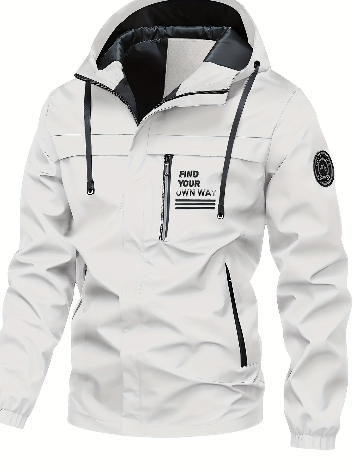 Alphabonix Men's Lightweight Hooded Outdoor Jacket