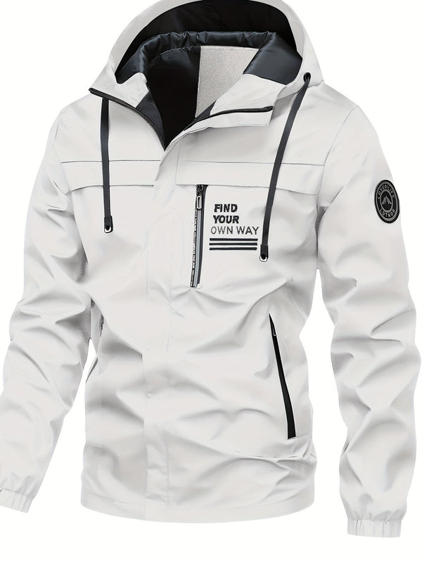 Alphabonix Men's Lightweight Hooded Outdoor Jacket
