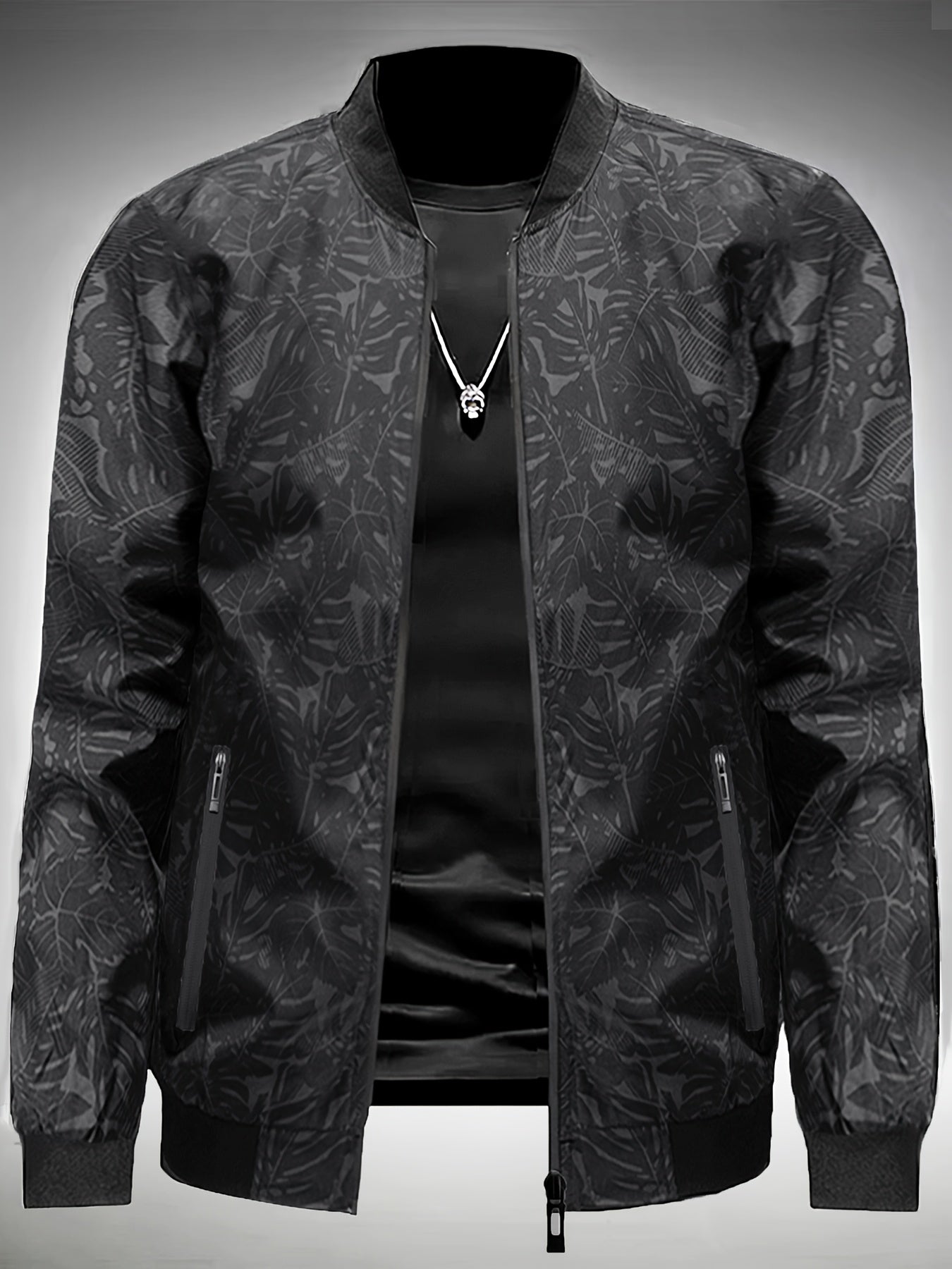 Alphabonix Men’s Printed Bomber Jacket – Casual Street Style