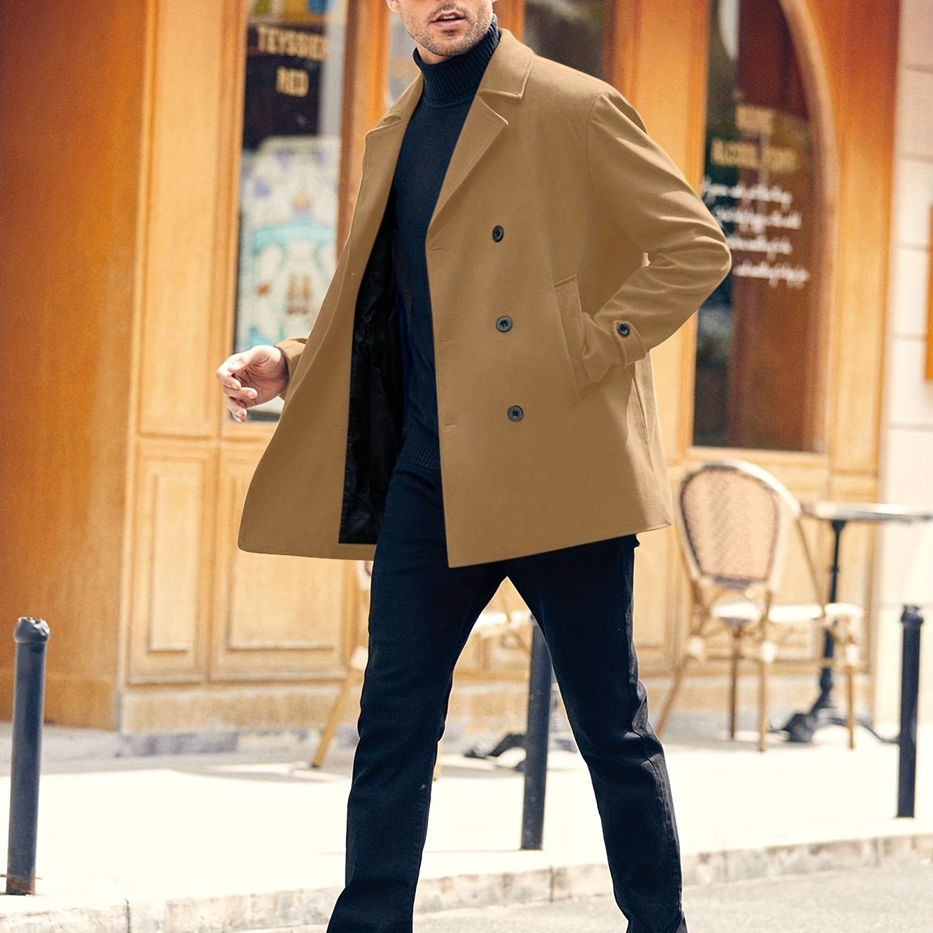 Alphabonix Wide Collar Vintage Jacket