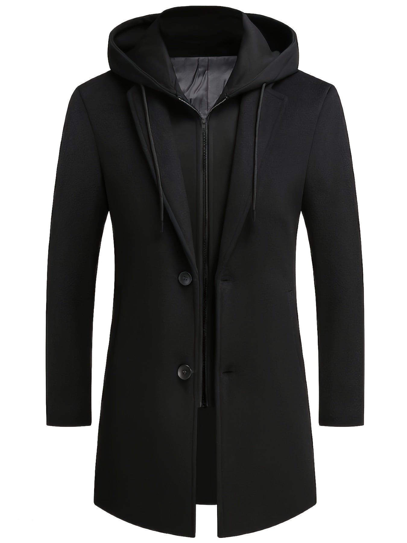 Alphabonix Black Urban Trench Coat