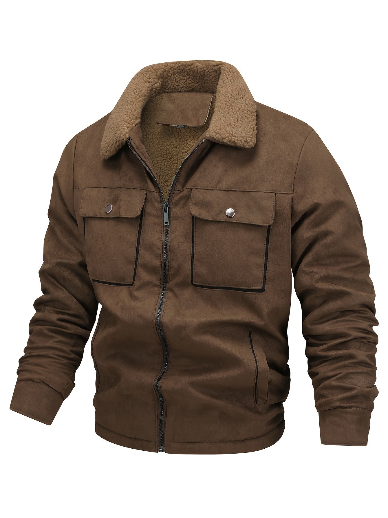 Alphabonix Men's Fleece-Lined Winter Jacket