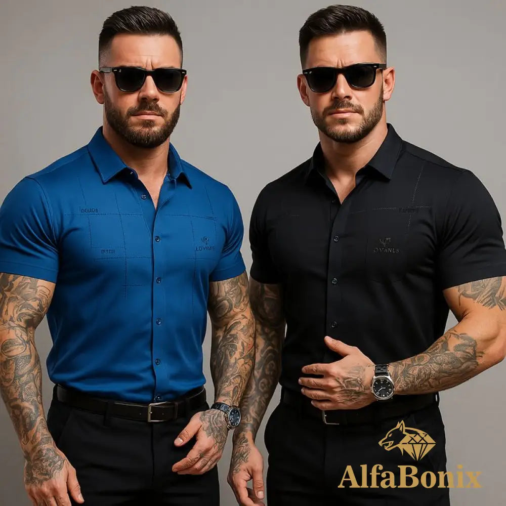 Alphabonix Men's Shirt Alpha Loeveder 2-Pack