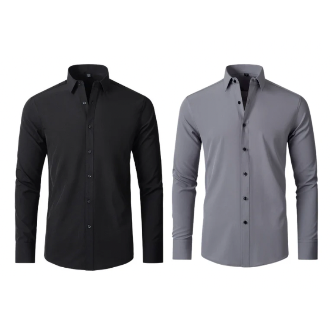 Alphabonix Ultra Elegance Social Shirt Set 2-Pack