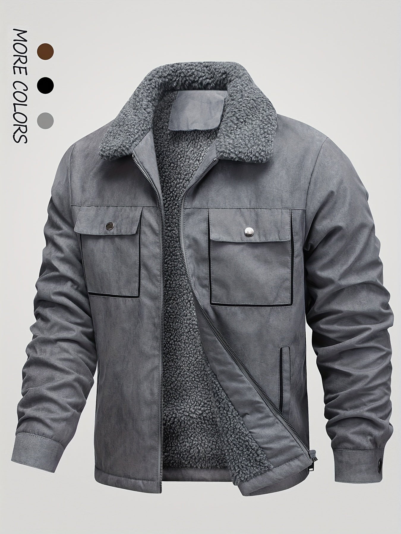Alphabonix Men's Fleece-Lined Winter Jacket