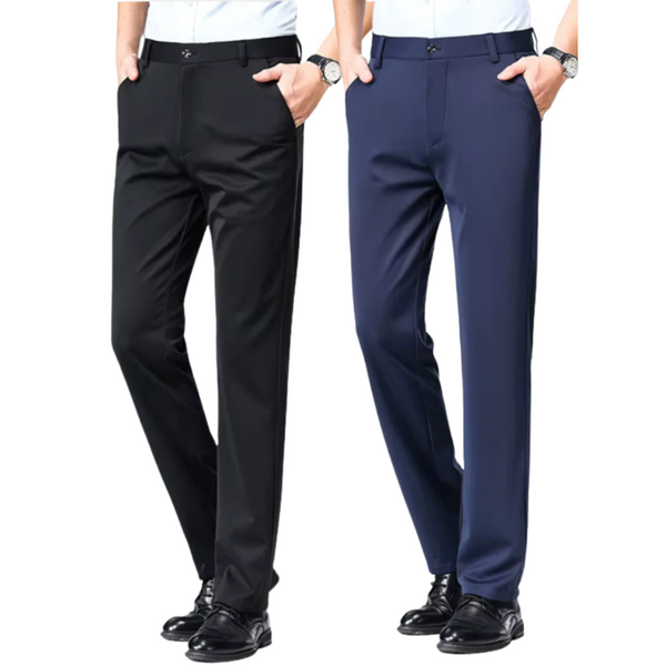 Alphabonix Tailored Formal Trousers 2-Pack