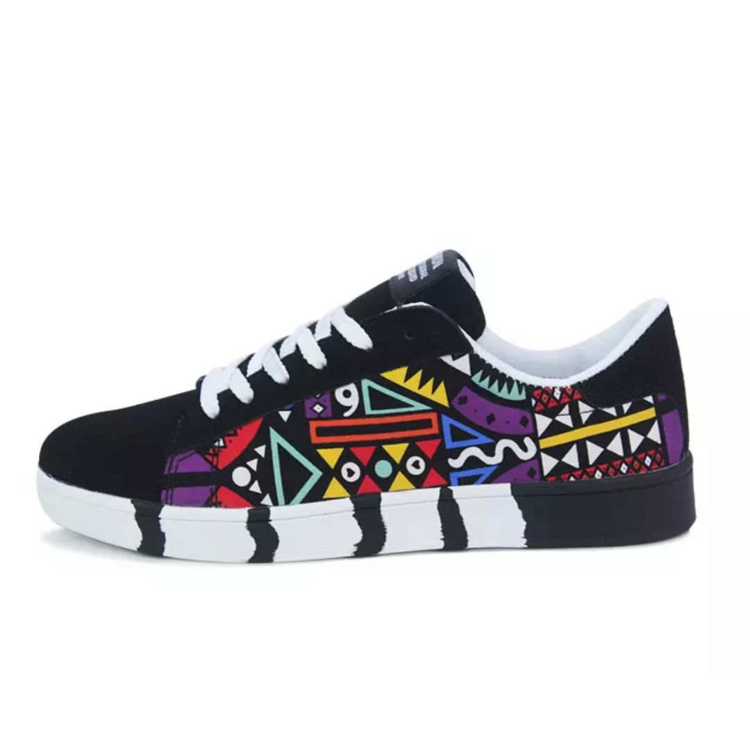 Alphabonix Achen Geometric Sneakers