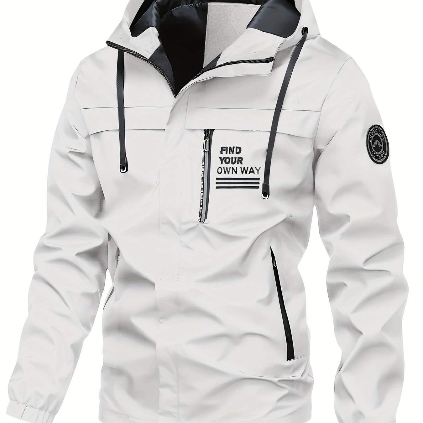 Alphabonix Men's Lightweight Hooded Outdoor Jacket