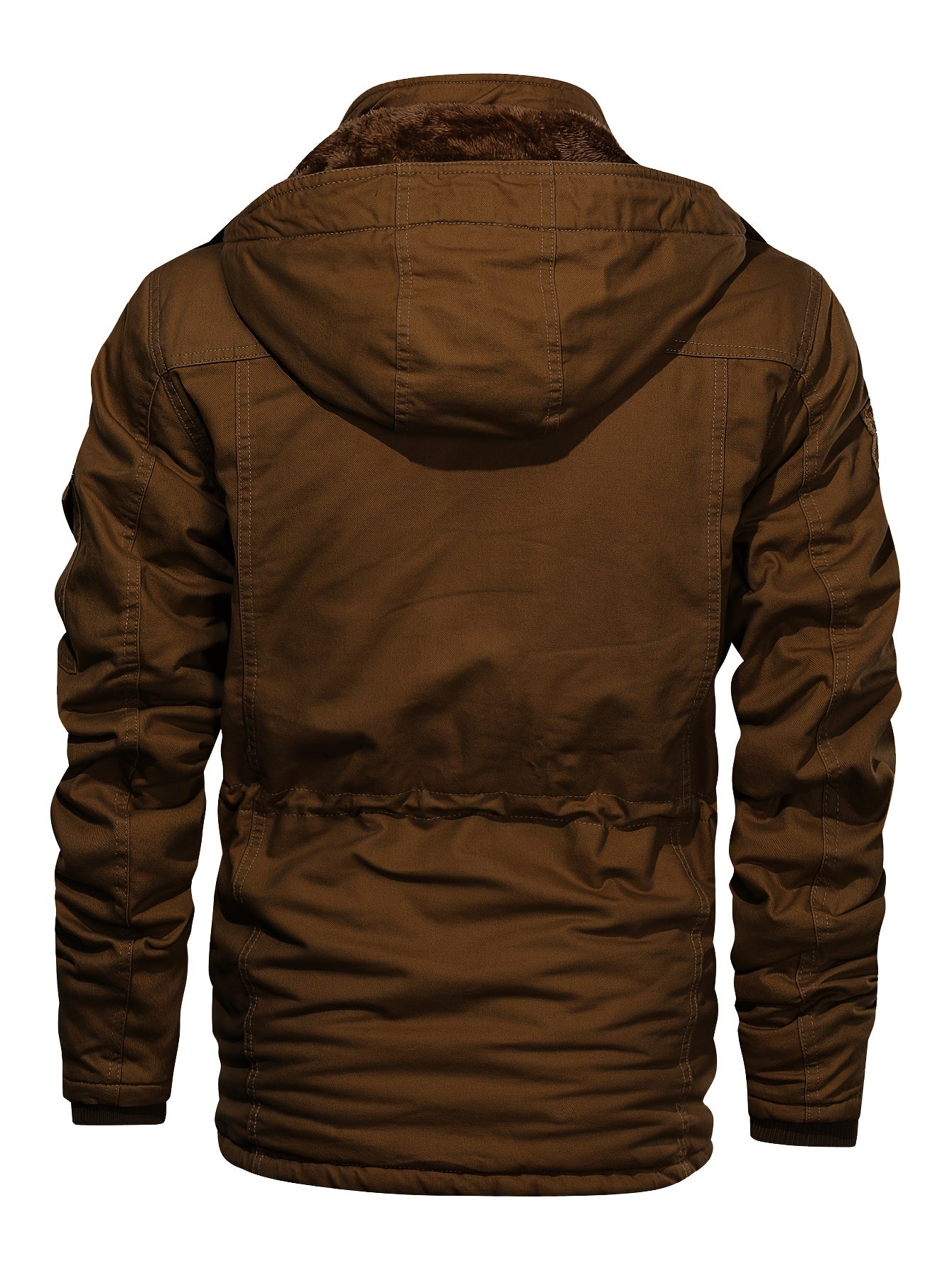 Alphabonix Men's Fleece-Lined Hooded Windbreaker