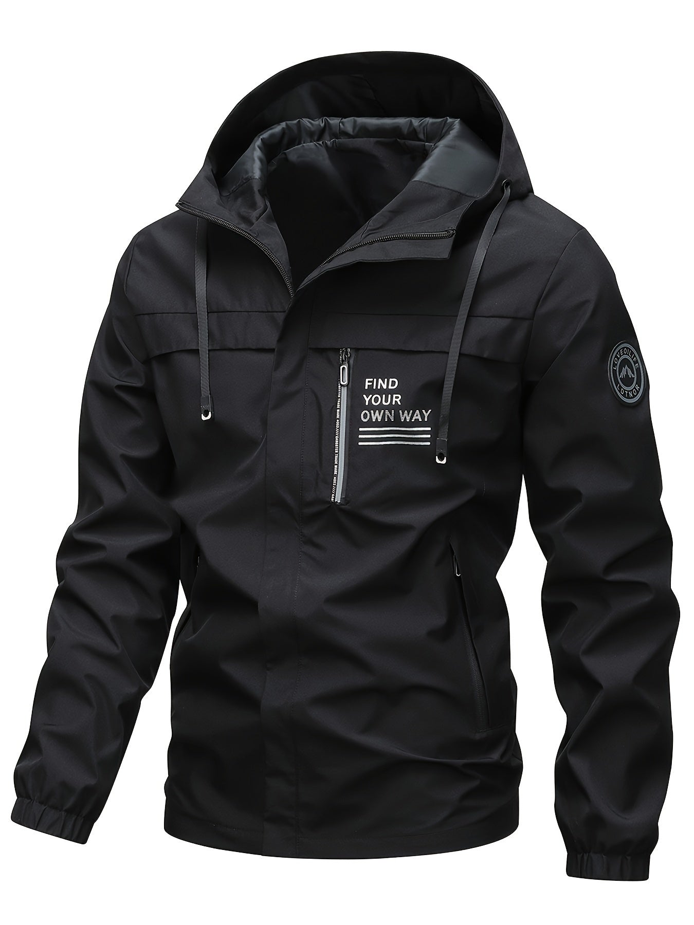 Alphabonix Men's Lightweight Hooded Outdoor Jacket