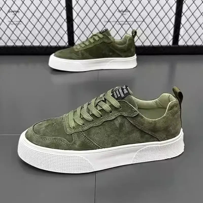 Alphabonix Travel  Men's Premium Suede-Effect Skate Sneaker (+2.5cm)