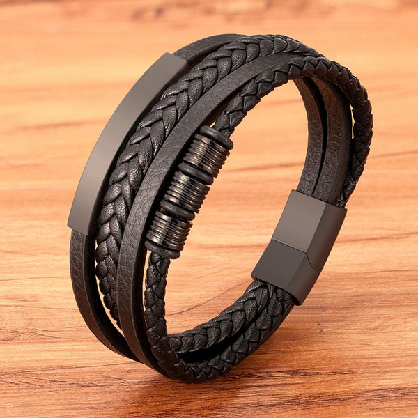 Alphabonix Vintage Leather Bracelet
