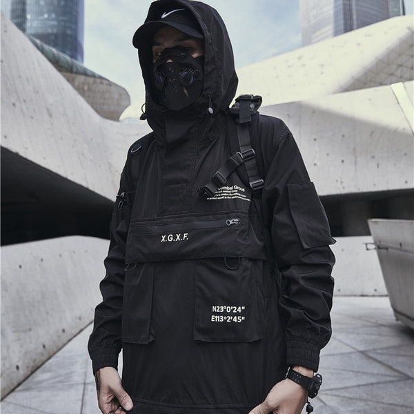 Alphabonix Streetwear Black Jacket