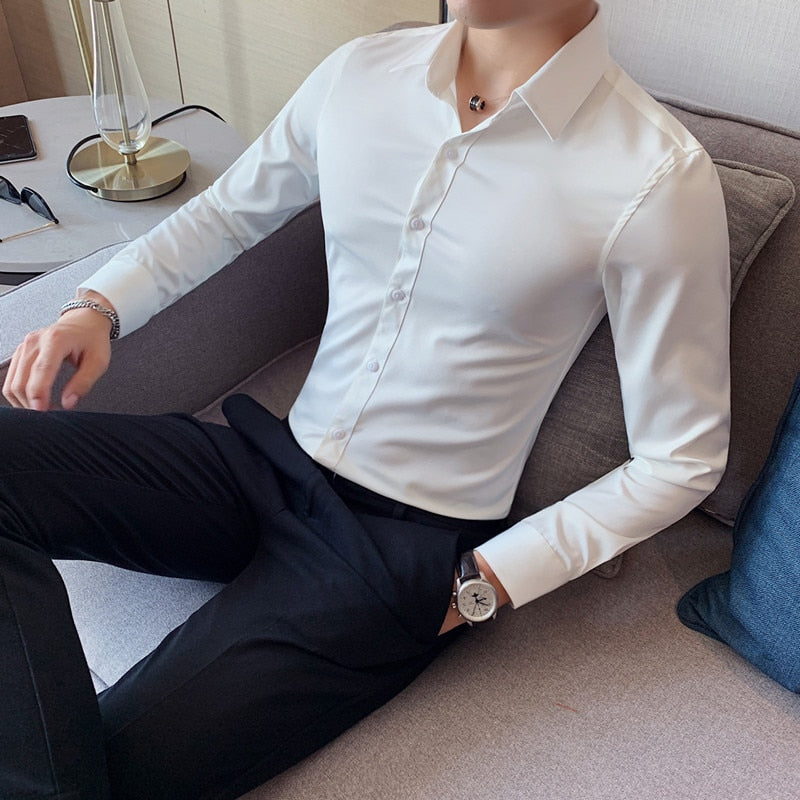 Alphabonix Slim Fit Cotton Dress Shirt