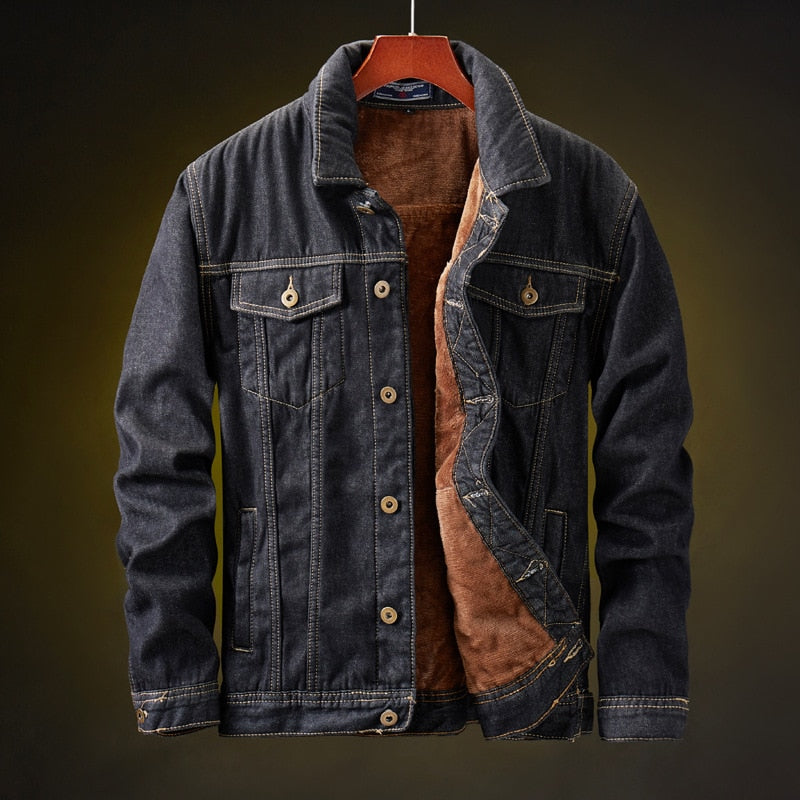 Alphabonix Dalmo Sherpa-Lined Denim Jacket