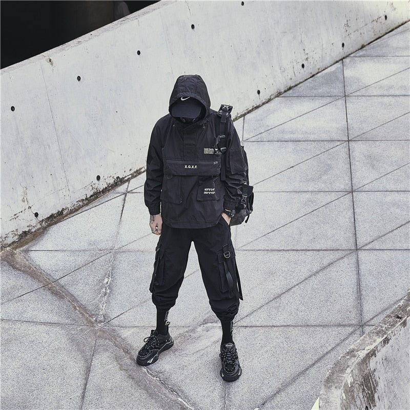 Alphabonix Streetwear Black Jacket