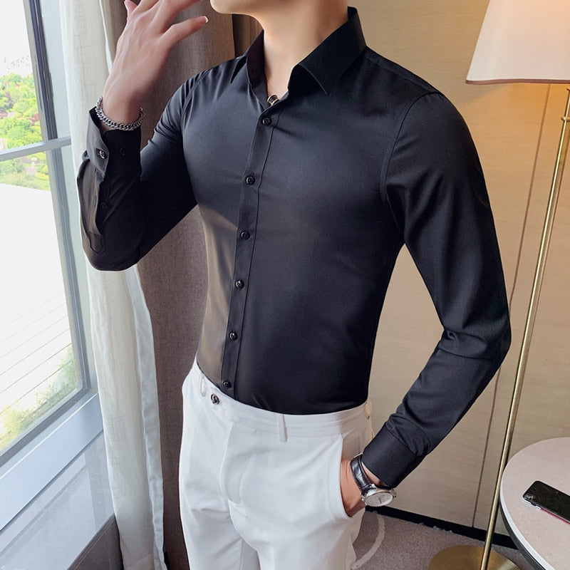 Alphabonix Slim Fit Cotton Dress Shirt
