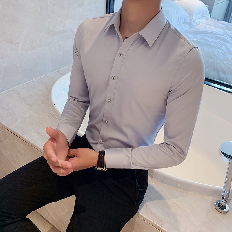 Alphabonix Slim Fit Cotton Dress Shirt