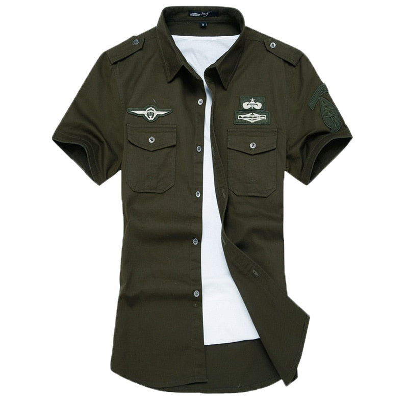 Alphabonix Men's Tactical Military Style Shirt