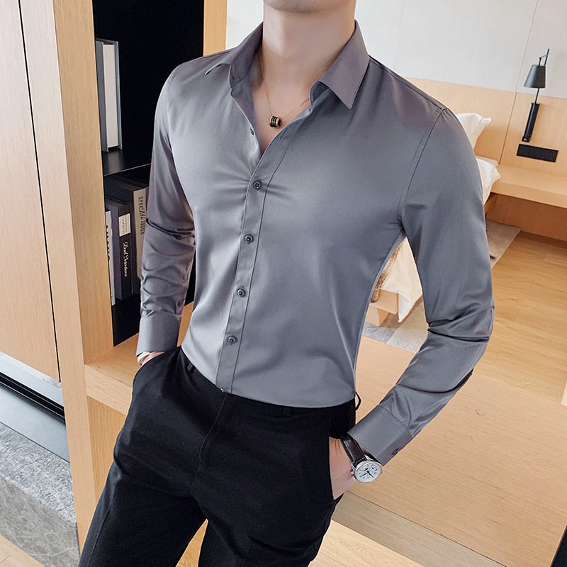 Alphabonix Slim Fit Cotton Dress Shirt