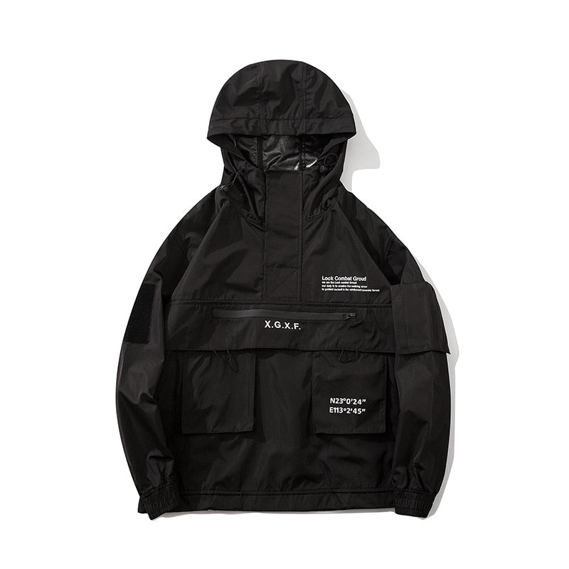 Alphabonix Streetwear Black Jacket