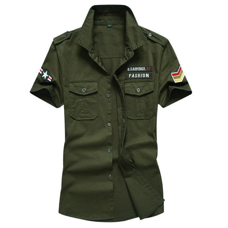 Alphabonix Men's Tactical Military Style Shirt