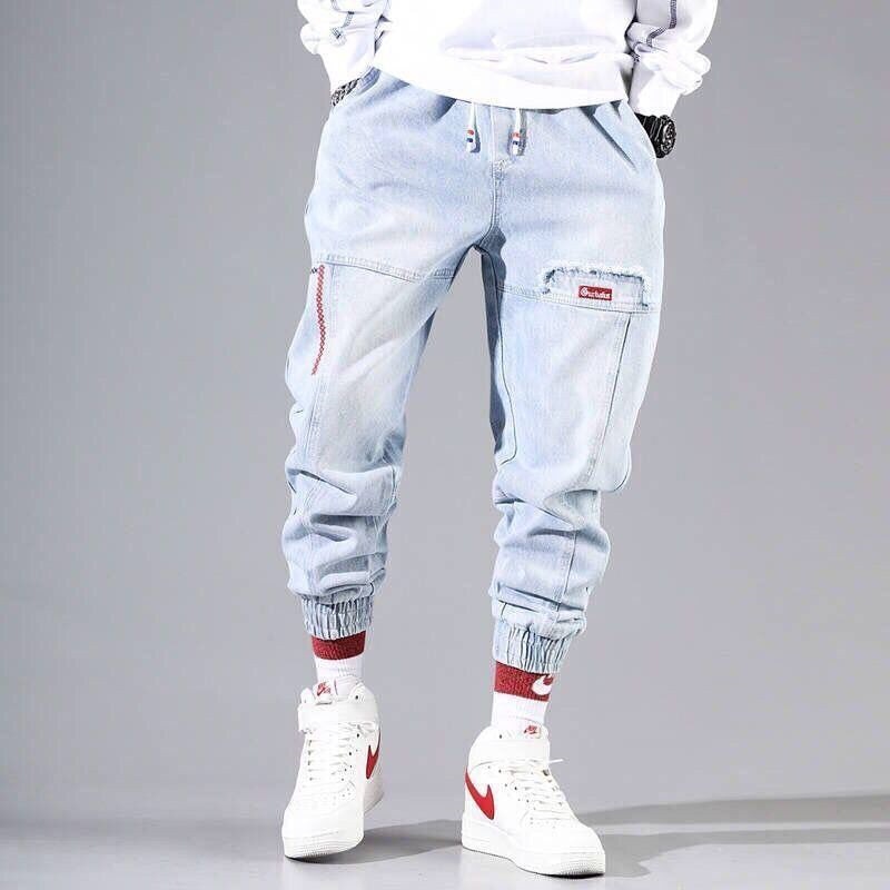 Alphabonix Men's Streetwear Jogger Jeans