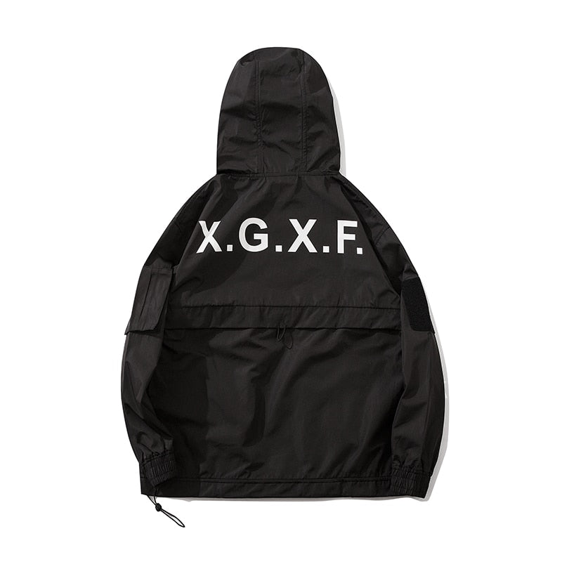 Alphabonix Streetwear Black Jacket