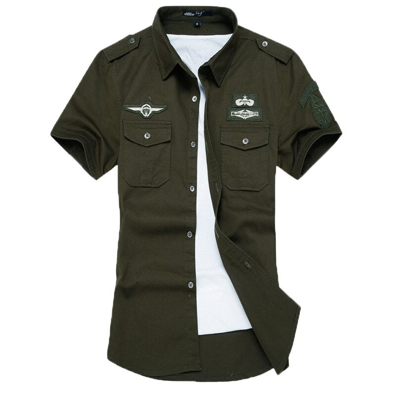 Alphabonix Men's Tactical Military Style Shirt