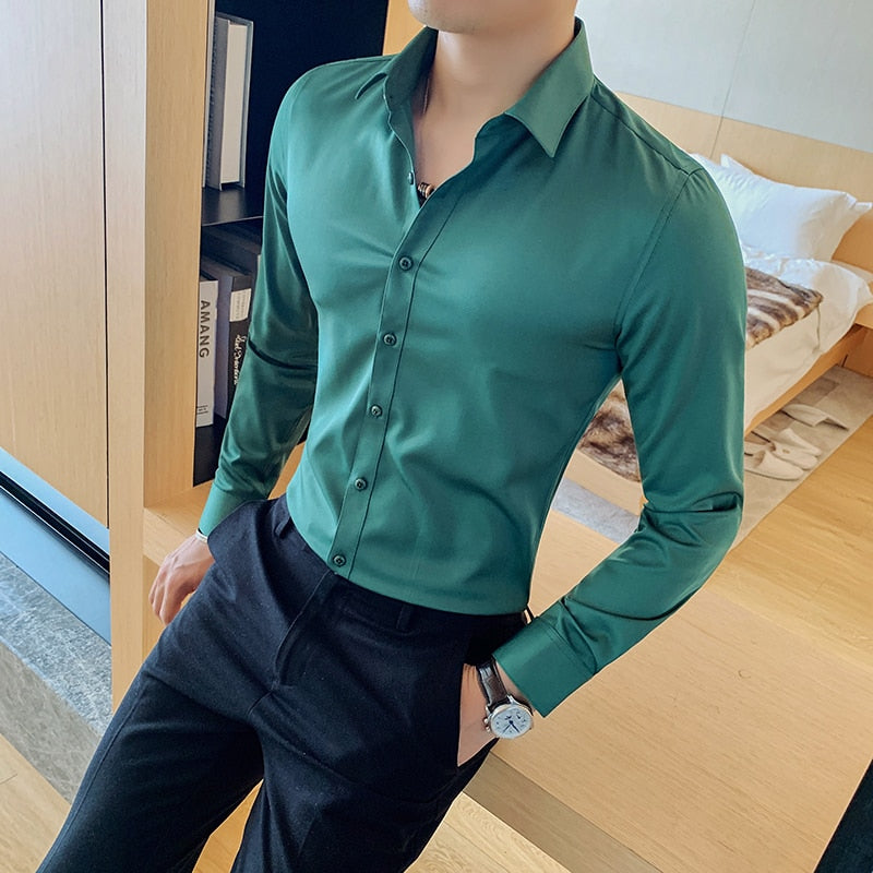 Alphabonix Slim Fit Cotton Dress Shirt