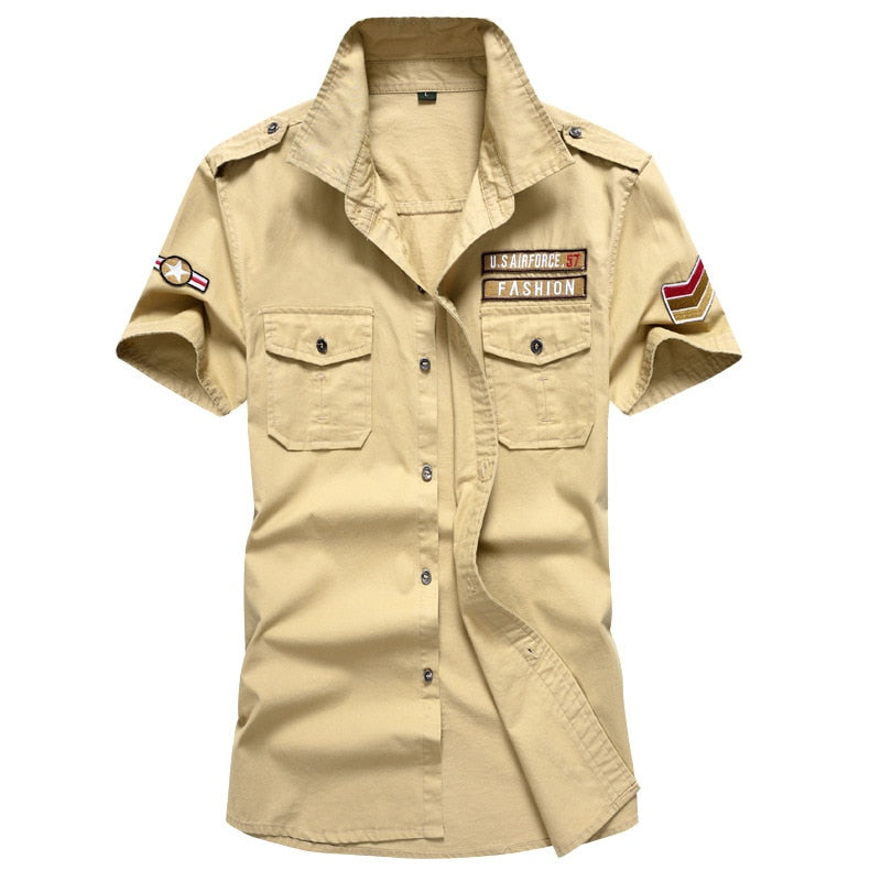 Alphabonix Men's Tactical Military Style Shirt