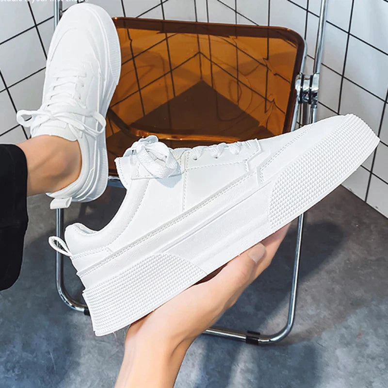 Alphabonix White Mesh Sneakers