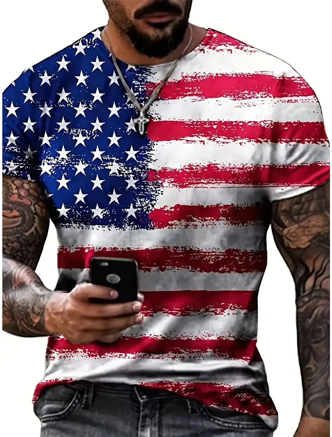 PatriotTee™ Men's USA Flag 3D Graphic Tee