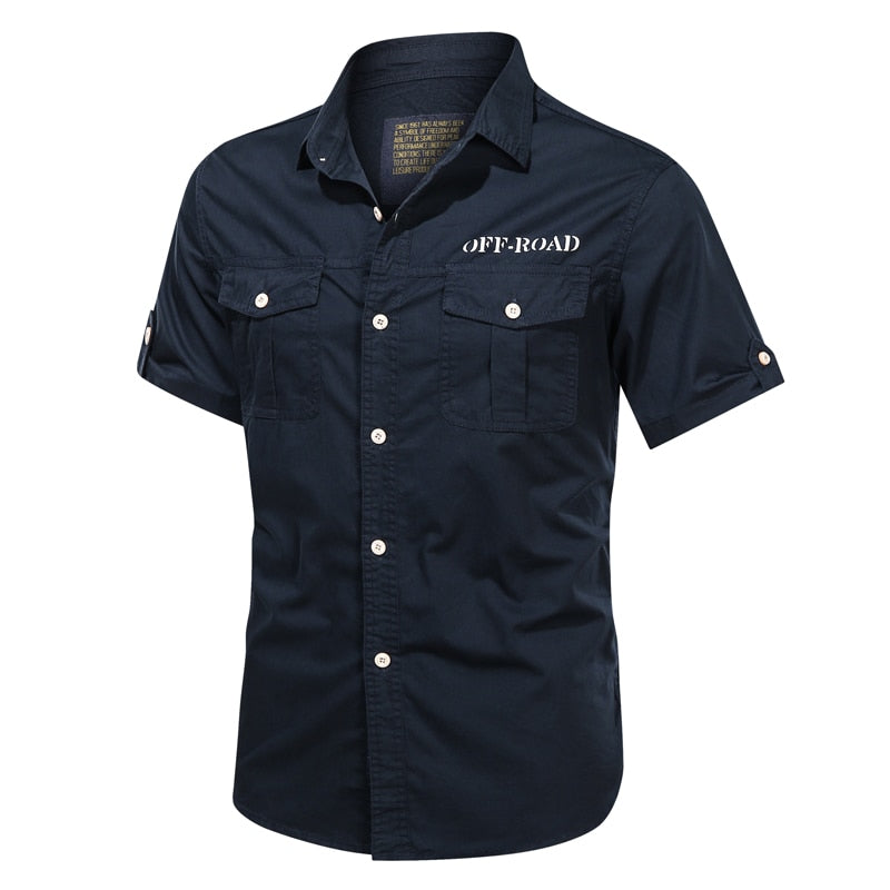 Alphabonix Men’s Off-Road Military Casual Shirt