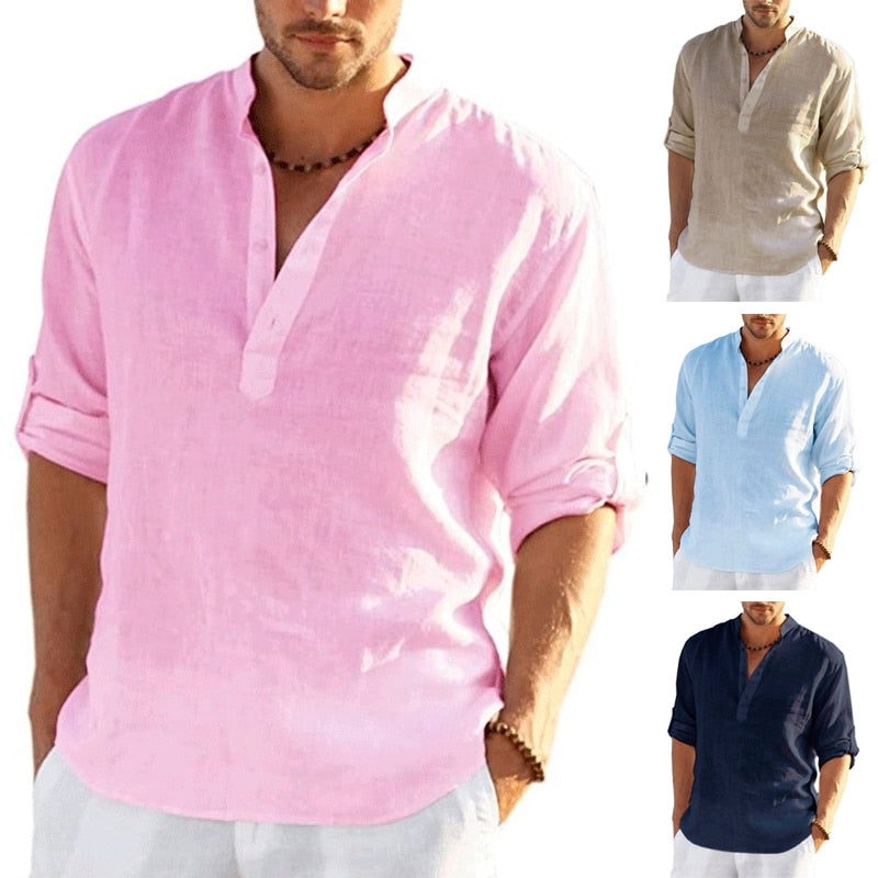 Alphabonix Men’s Biggan Linen Shirt