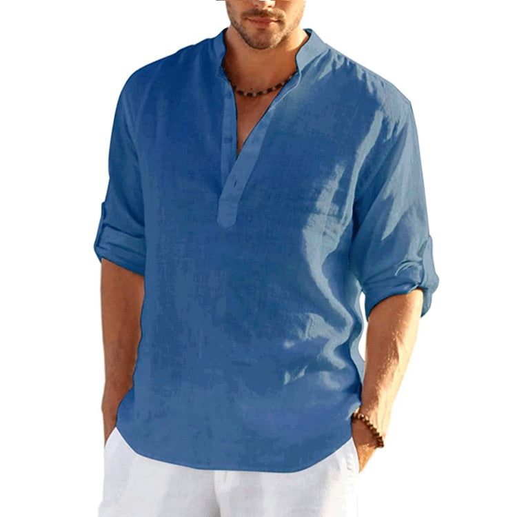 Alphabonix Men’s Biggan Linen Shirt