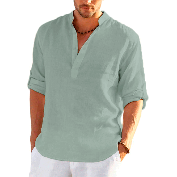 Alphabonix Men’s Biggan Linen Shirt