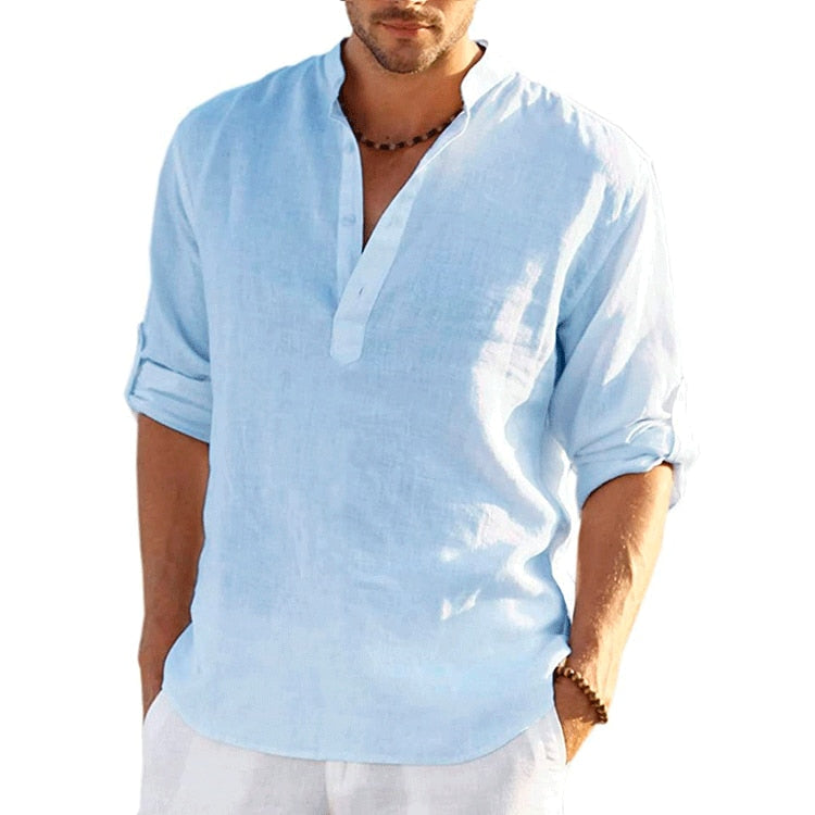 Alphabonix Men’s Biggan Linen Shirt
