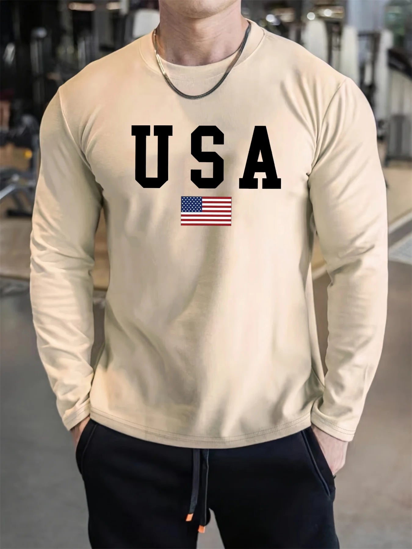 PatriotThread™ Men's USA Flag 100% Cotton Long Sleeve Tee