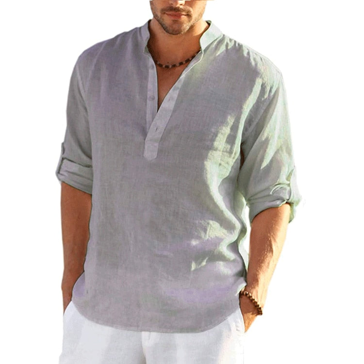 Alphabonix Men’s Biggan Linen Shirt
