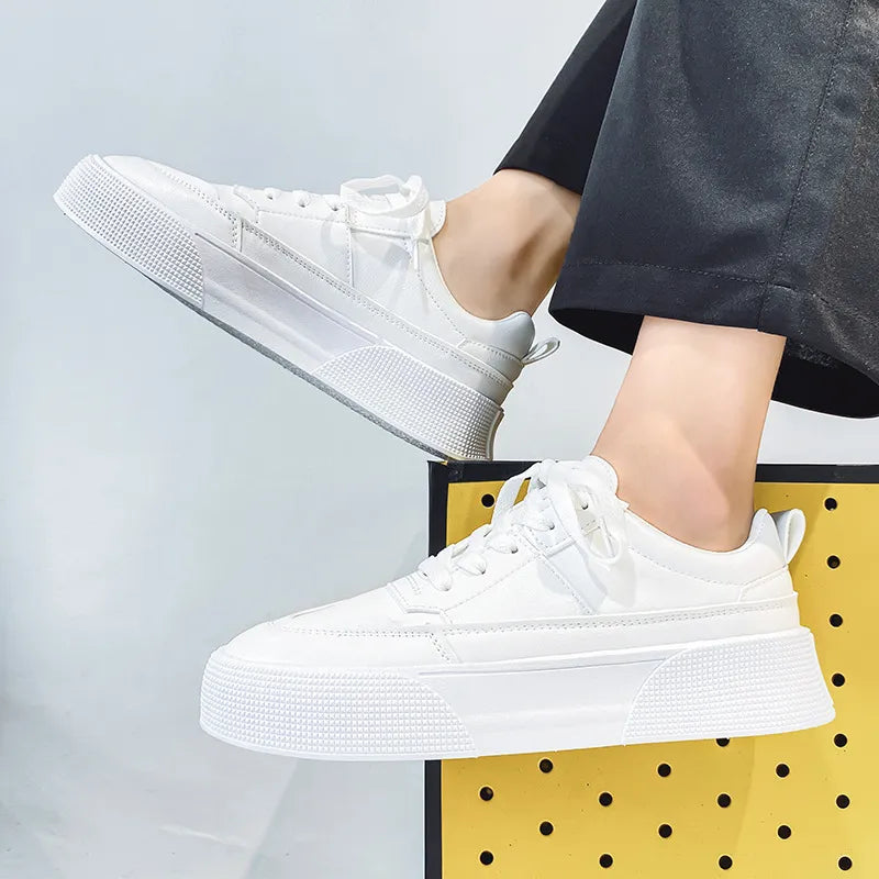 Alphabonix White Mesh Sneakers
