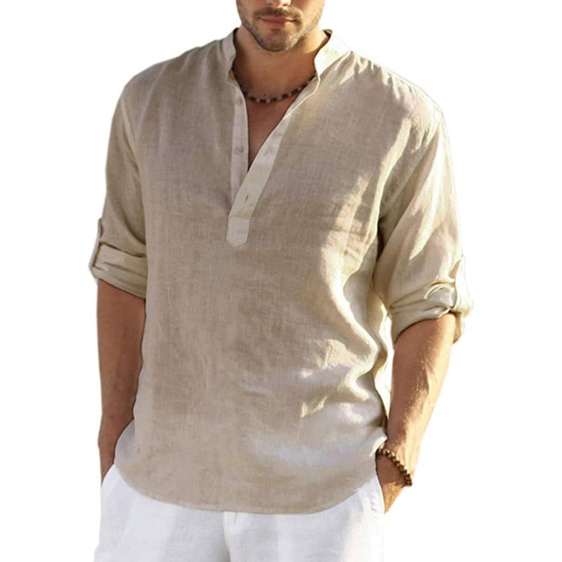 Alphabonix Men’s Biggan Linen Shirt