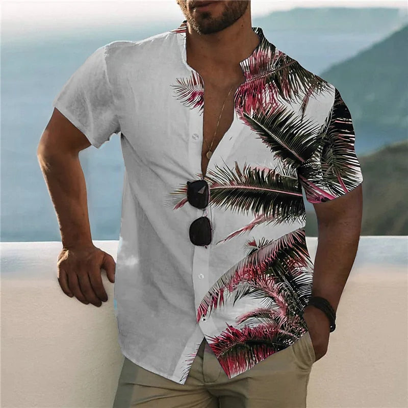 Alphabonix Men's Tropical Wave Shirt