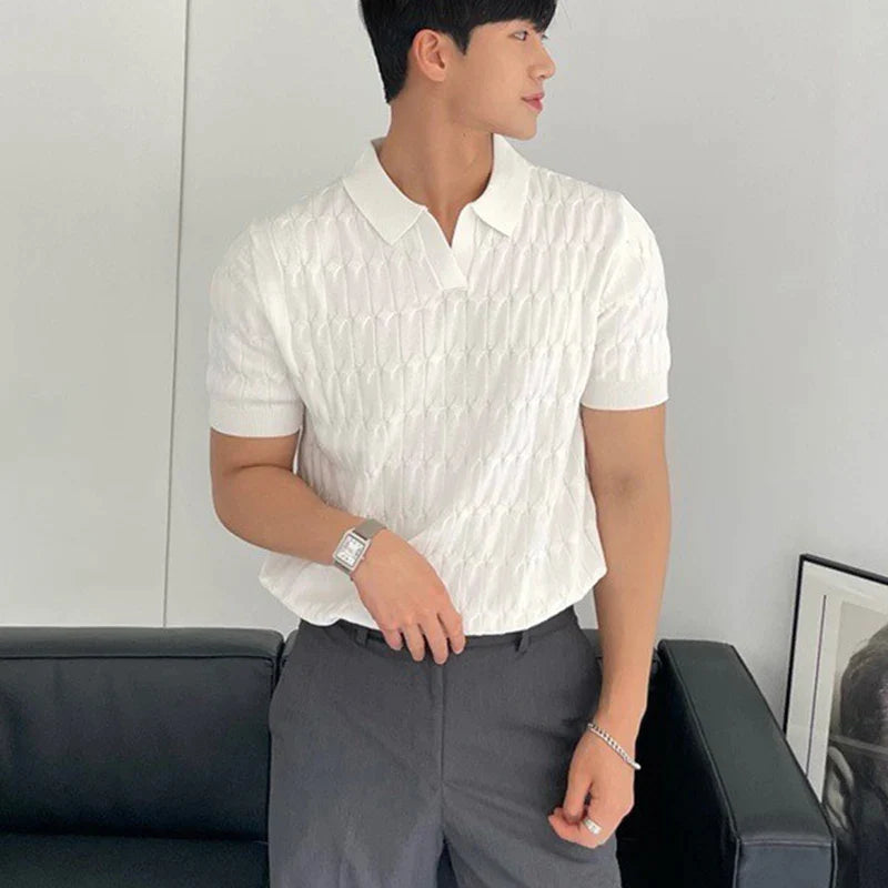 Alphabonix Jacquard Polo Shirt