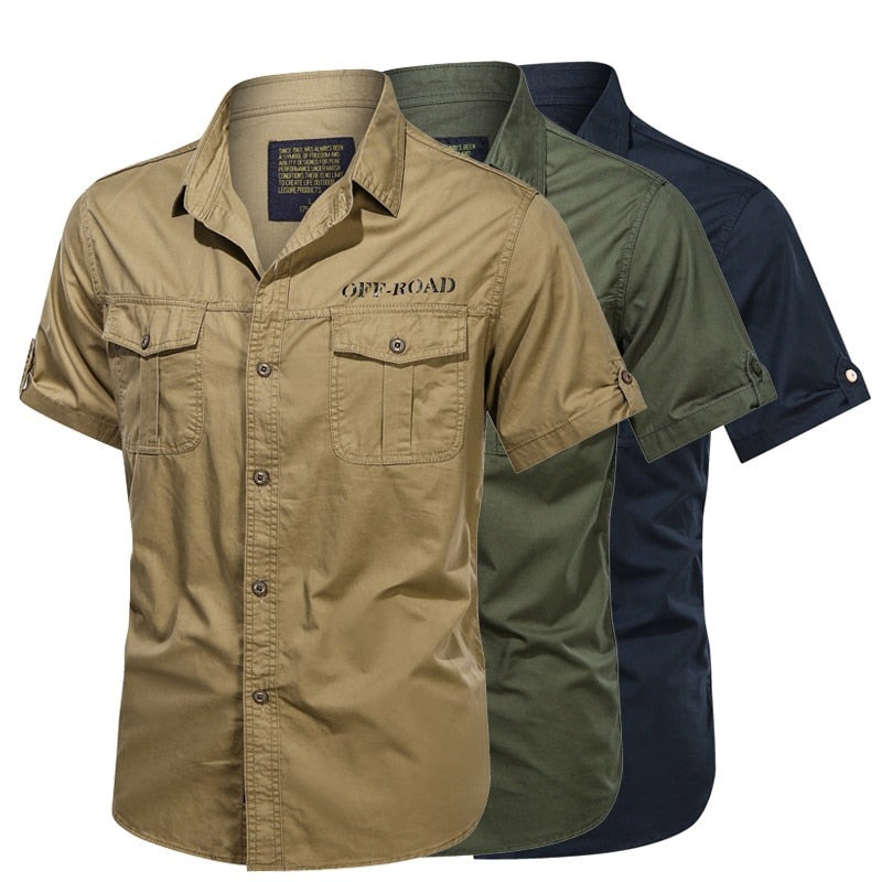 Alphabonix Men’s Off-Road Military Casual Shirt