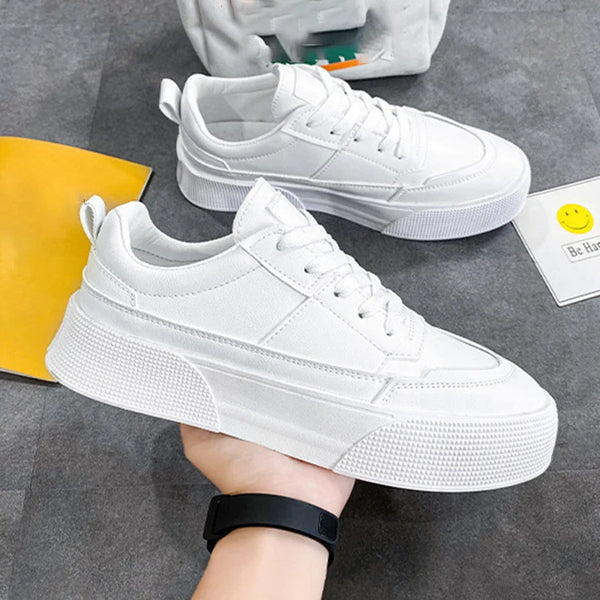 Alphabonix White Mesh Sneakers