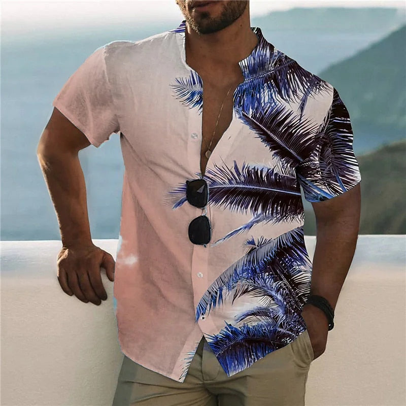 Alphabonix Men's Tropical Wave Shirt