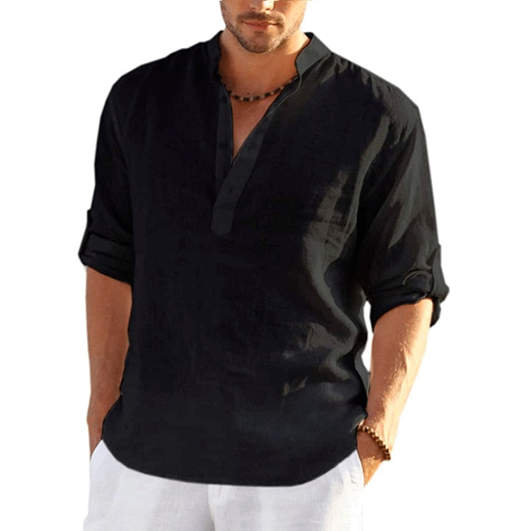 Alphabonix Men’s Biggan Linen Shirt