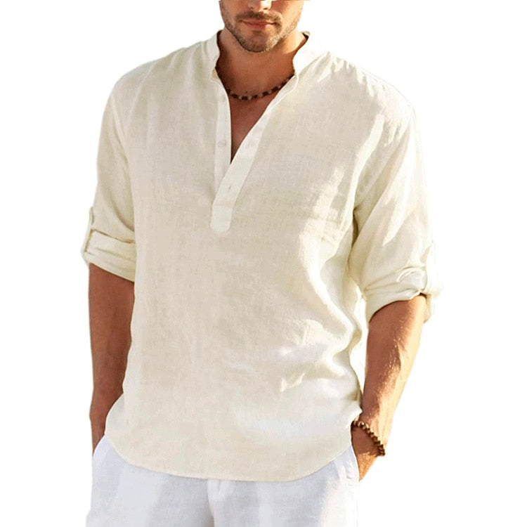 Alphabonix Men’s Biggan Linen Shirt