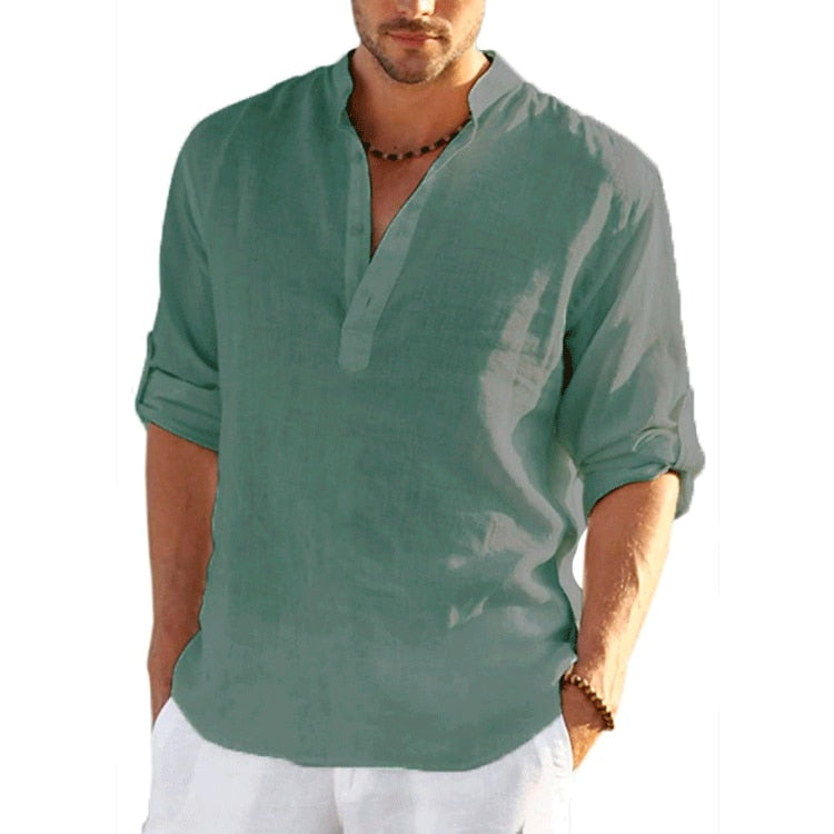 Alphabonix Men’s Biggan Linen Shirt